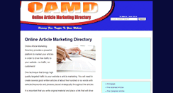 Desktop Screenshot of online-article-marketing-directory.com